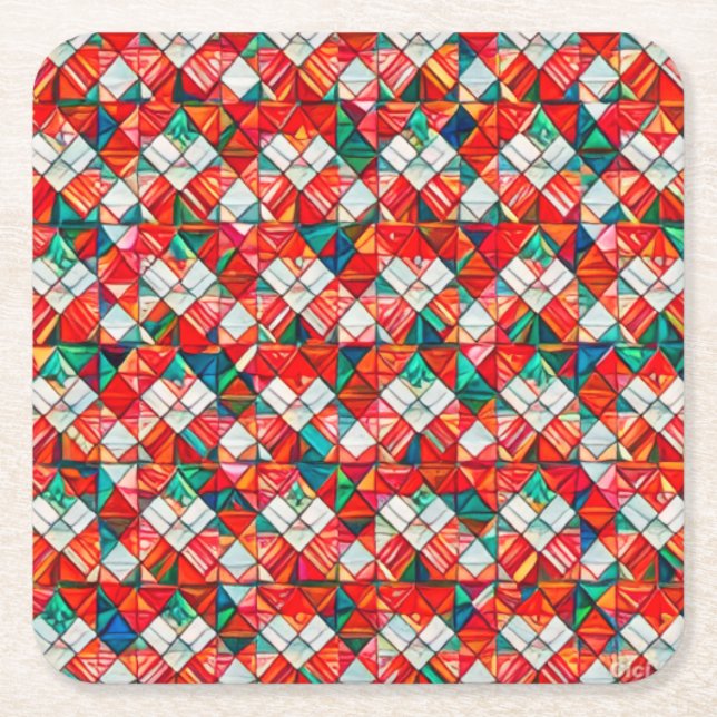 Porta-copo De Papel Quadrado Portas copos Funky (Frente)