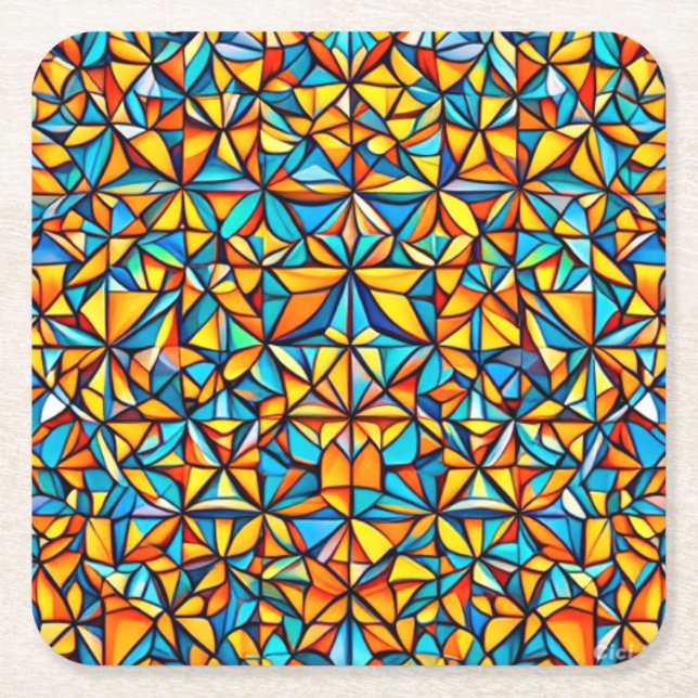 Porta-copo De Papel Quadrado Portas copos Funky (Frente)