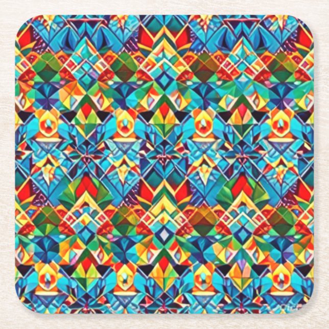 Porta-copo De Papel Quadrado Portas copos Funky (Frente)