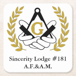 Porta-copo De Papel Quadrado Portas copos maçónicas