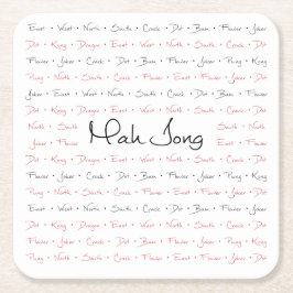 Porta-copo De Papel Quadrado Portas copos Mah Jongg