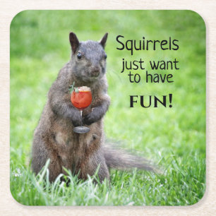 Porta-copo De Papel Quadrado Portas copos Sassy Squirrels