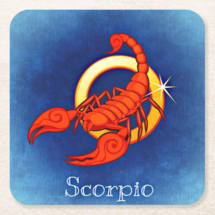 Porta-copo De Papel Quadrado portas copos scorpio zodiac