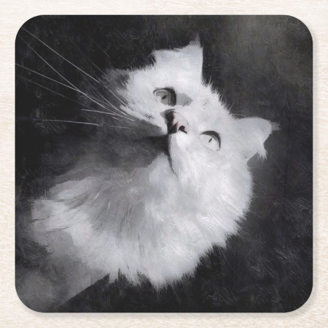 Porta-copo De Papel Quadrado Portas copos Siberian do retrato (Frente)