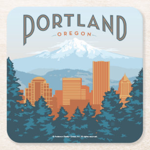 Porta-copo De Papel Quadrado Portland, OU