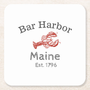 Porta-copo De Papel Quadrado "Porto Bar" Maine Lobster