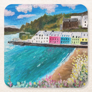 Porta-copo De Papel Quadrado Portree Isle of Skye Scotland