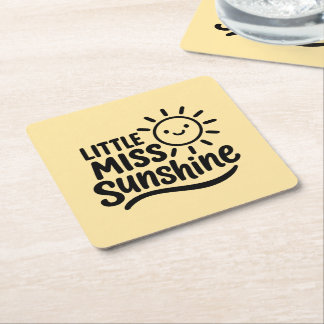 Porta-copo De Papel Quadrado Posavasos de cartón – Little Miss Sunshine