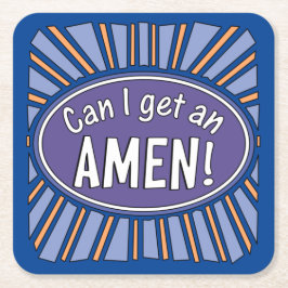 Porta-copo De Papel Quadrado Posso pegar uma AMEN?