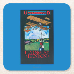 Porta-copo De Papel Quadrado Poster excedente Grahame-Branco e plano do