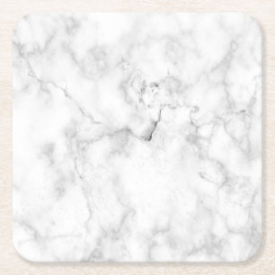 Porta-copo De Papel Quadrado Pousa-copos de papel rústico de mármore branco sim