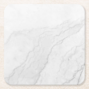 Porta-copo De Papel Quadrado Pousa-copos de papel rústico de mármore branco sim
