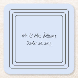 Porta-copo De Papel Quadrado Pousa-copos personalizados azuis