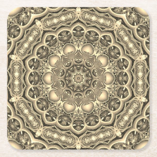 Porta-copo De Papel Quadrado Pousa-de-papel decorativo de Natal dourado