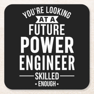 Porta-copo De Papel Quadrado Power engineer gift