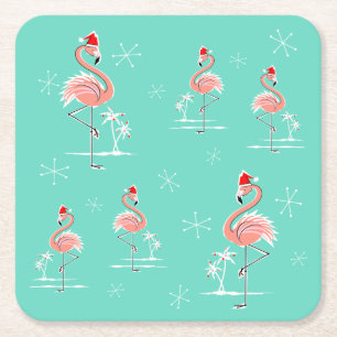 Porta-copo De Papel Quadrado Praça das portas copos de Natal Flamingo