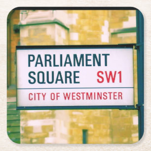 Porta-copo De Papel Quadrado Praça do Parlamento - Cidade de Westminster - Port