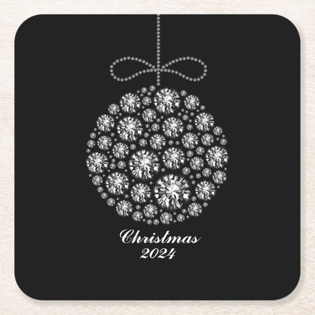 Porta-copo De Papel Quadrado Praça Natal 2024 (Frente)