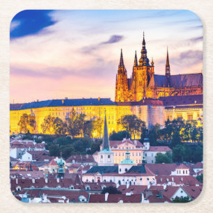 Porta-copo De Papel Quadrado Praga do Porta copos Quadrado Personalizado