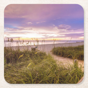 Porta-copo De Papel Quadrado Praia Florida de Nápoles