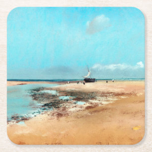 Porta-copo De Papel Quadrado Praia na Maré Baixa (Desembocadura do Rio), Edgar 