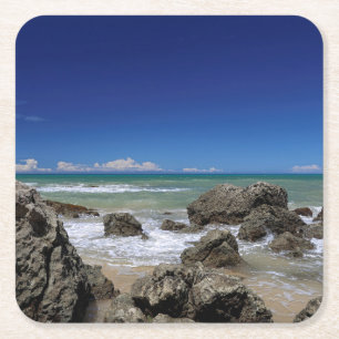 Porta-copo De Papel Quadrado Praia Trancoso de Rio a Dinamarca Barra, estado