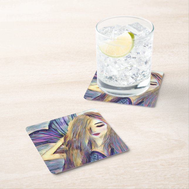 Porta-copo De Papel Quadrado pratos de papel personalizados para festa tema ser (Insitu)