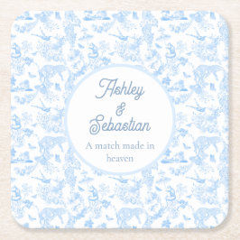 Porta-copo De Papel Quadrado Preparppy Jungle Chinoiserie Toile