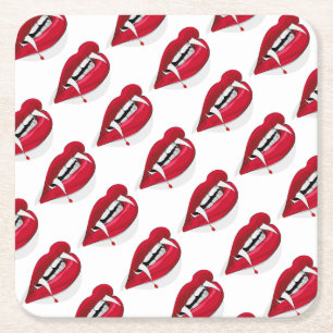 Porta-copo De Papel Quadrado Presas de Vampiro
