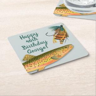 Porta-copo De Papel Quadrado Presente de Aniversário Personalizado para Adulto 