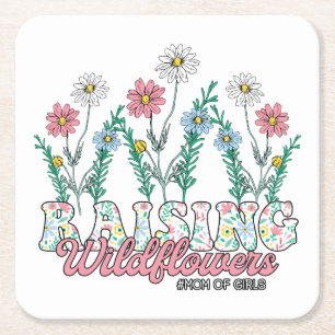 Porta-copo De Papel Quadrado Presente de dia de as mães Raising Wildflower Mã