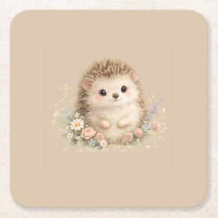 Porta-copo De Papel Quadrado Presente Floral Kawaii Cottage doouriço