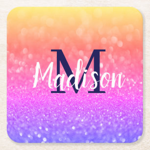 Porta-copo De Papel Quadrado Presente Personalizado para Dama de Honra, Casamen