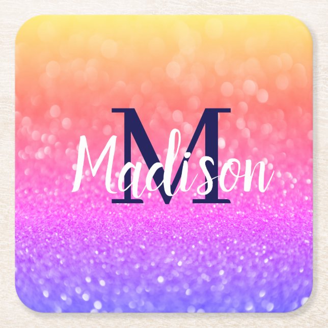 Porta-copo De Papel Quadrado Presente Personalizado para Dama de Honra, Casamen (Frente)