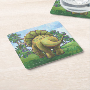 Porta-copo De Papel Quadrado Presentes & acessórios do Triceratops
