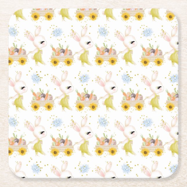 Porta-copo De Papel Quadrado Presentes De páscoa Para Bebês (Frente)