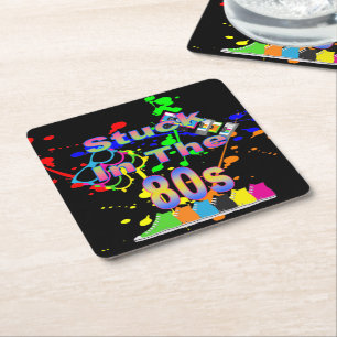 Porta-copo De Papel Quadrado Preso nos anos 80