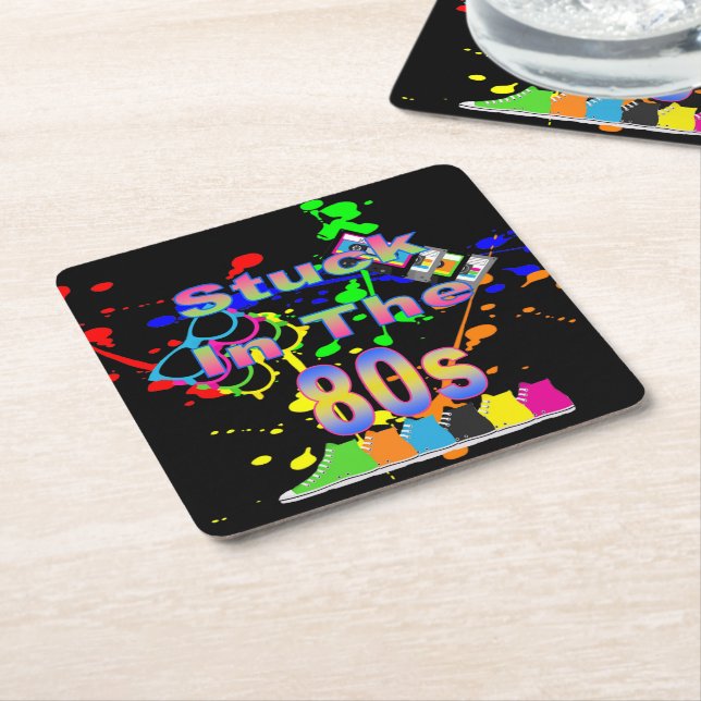 Porta-copo De Papel Quadrado Preso nos anos 80 (Inclinado)