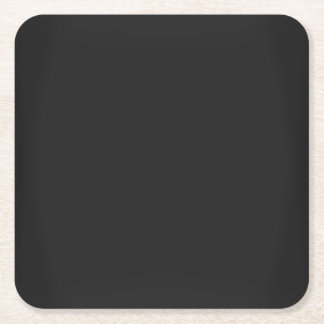 Porta-copo De Papel Quadrado Preto de carvão moderno personalizável
