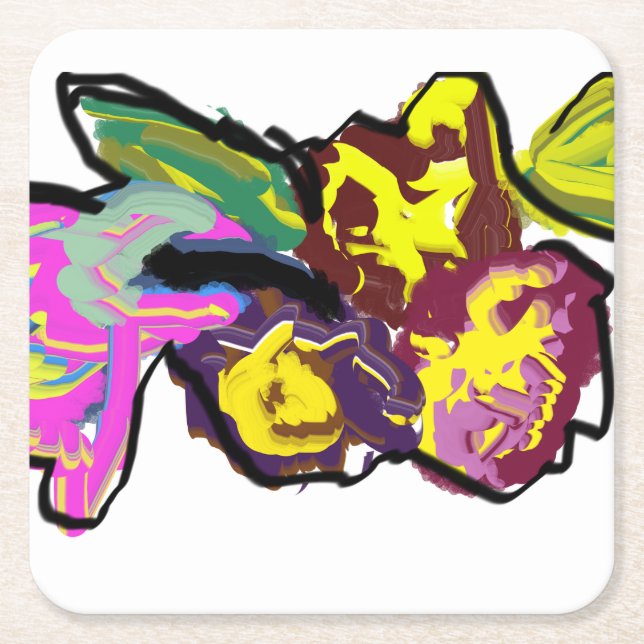 Porta-copo De Papel Quadrado Primavera (Frente)