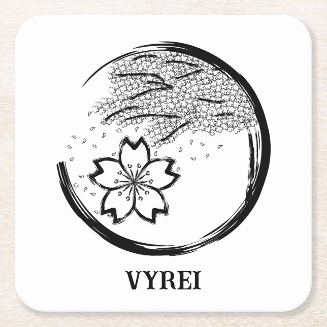 Porta-copo De Papel Quadrado Primavera Crest (Frente)