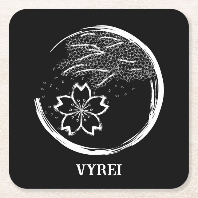 Porta-copo De Papel Quadrado Primavera Crest (Frente)