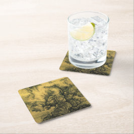 Porta-copo De Papel Quadrado Primavera inicial e Guo Xi - Arte chinesa/China im