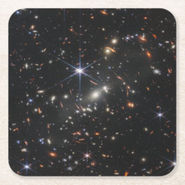 Porta-copo De Papel Quadrado Primeira Vista de Campo Profundo do Universo do We