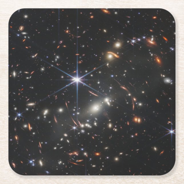 Porta-copo De Papel Quadrado Primeiras imagens do telescópio espacial JWST Jame (Frente)