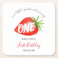 Primeiro primeiro aniversario de morango doce