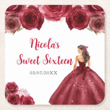 Princesa Floral no Vestido Vermelho Doce Dezesseis
