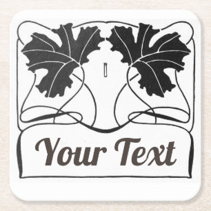 Porta-copo De Papel Quadrado Produto artesanal Vintage Art nouveau Praça