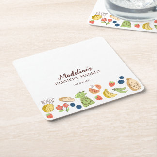Porta-copo De Papel Quadrado Produtos frescos de Fazenda de festas de fazendeir