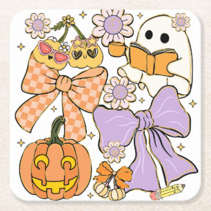 Porta-copo De Papel Quadrado Professor Spooky Halloween